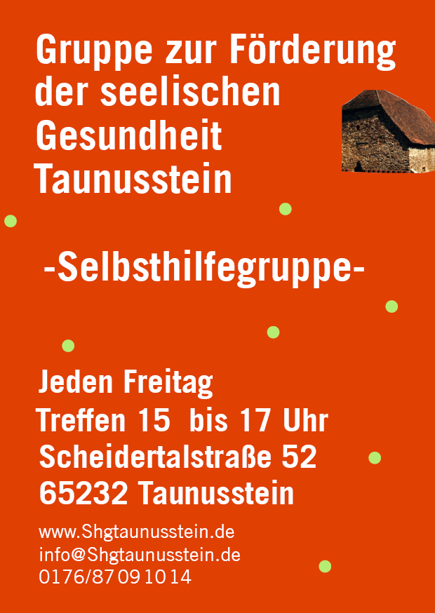 Flyer Gruppe zur Förderung der seelischen Gesundheit Taunusstein